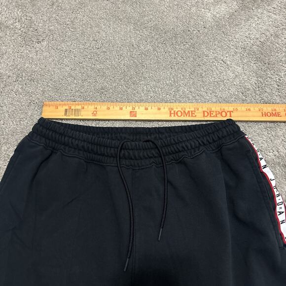 Air Jordan Jumpman Logo Sweat Shorts Mens Size L Black Athletic Gym NBA - Picture 4 of 5